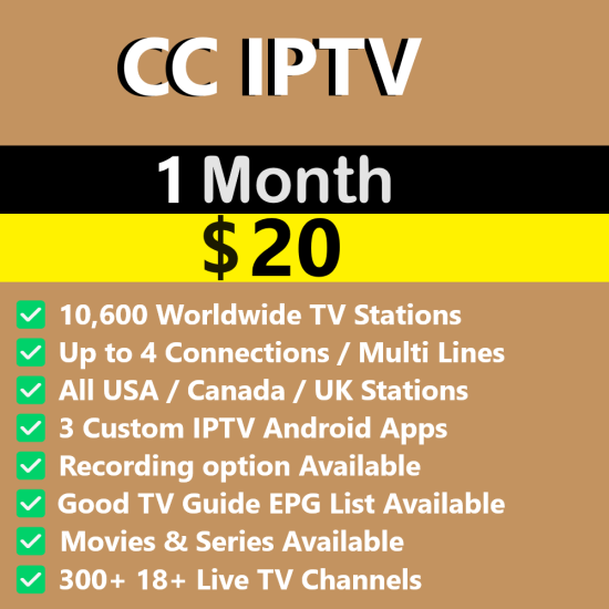 CC IPTV 1 Month