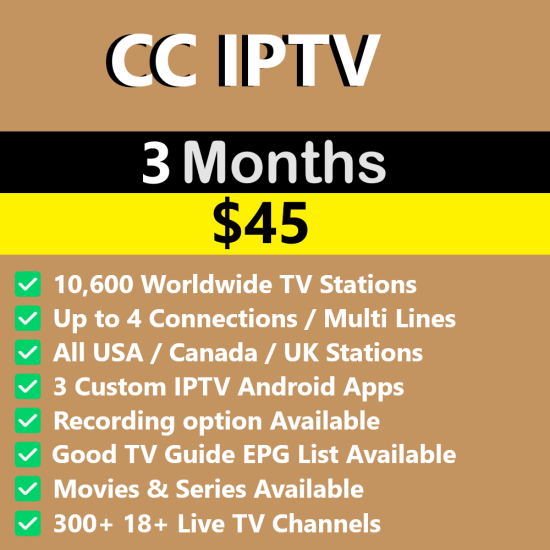 CC IPTV 3 Month