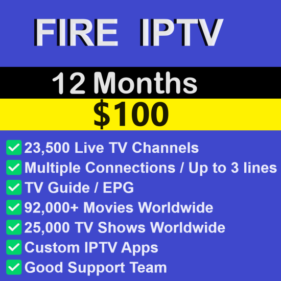 Fire IPTV 12 Months