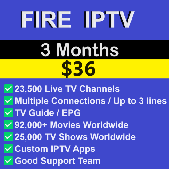 Fire IPTV 3 Months